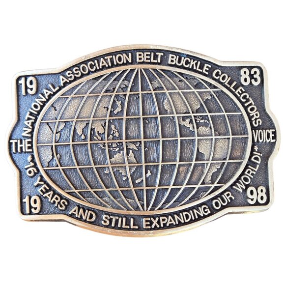 Vintage Belt Buckle Collectors 1998 Commemorative Buckle NABBC Brass Collectible - Picture 1 of 9